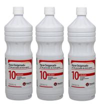 Agua oxigenada 10 vol litro kit com 03 litros - RIOQUIMICA