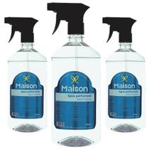Água Perfumada Roupas e Tecidos 1 Litro Alecrim Kit 3 unidades - Maison