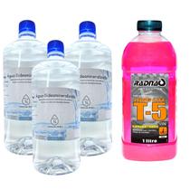 Agua Radiador + Aditivo Concentrado Radnaq T5 Rosa Kit Pronto arrefecimento - AlphaSpring