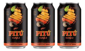 Aguardente Pitú Caju Lata 350ml - 3 Unidades