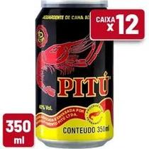 Aguardente Pitu Lata 350ml Caixa C 12 un