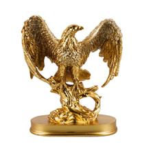 Águia Asas Dobradas Dourada 17cm - Enfeite Decorativo Resina Águia Asas Dobradas Dourada 17cm - Enfeite Decorativo Resina