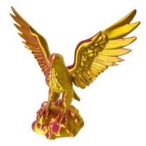 Águia Decorativa Luxo Estatua 3D Escritório Bicolor 12x13cm