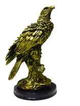 Águia Estátua Dourada Enfeite Decorativo Sala Escritorio Águia Estátua Dourada Enfeite Decorativo Sala Escritorio