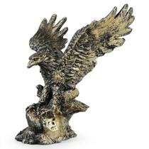 Águia Estatua Rocha Decoração Resina Poder Força Escultura