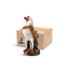 Águia Gavião Espanta Pombos Maritaca Gesso 36 Cm Kit 2 Pçs - AVB DECOR