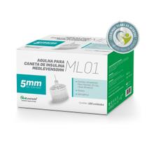 Agulha 5mm para Caneta de Insulin Medlevensohn 100 Unid