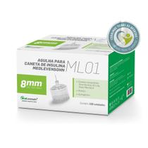 Agulha 8mm para Caneta de Insulin Medlevensohn 100 Unid Agulha 8mm para Caneta de Insulin Medlevensohn 100 Unid