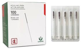 Agulha Acupuntura 0,25x40mm cx 100 un Blíster - Lautz (importada) Agulha Acupuntura 0,25x40mm cx 100 un Blíster - Lautz (importada)