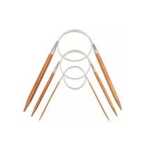 Agulha circular bambu aço 40cm círculo