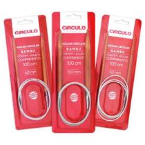 Agulha Circular Trico Bambu e Aço
