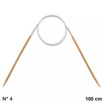 Agulha Circular Trico Bambu e Aço
