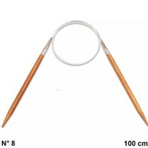 Agulha Circular Trico Bambu e Aço