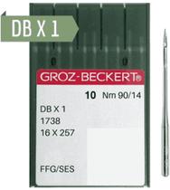 Agulha DBX1 reta cabo fino 90/14 - groz beckert