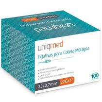 Agulha de Coleta de Sangue Multilpla 25 X 7MM 22G 100 UNID Uniqmed Agulha de Coleta de Sangue Multilpla 25 X 7MM 22G 100 UNID Uniqmed