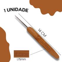 Agulha De Crochê Com Cabo Em Madeira Tamanhos Variados - Nybc