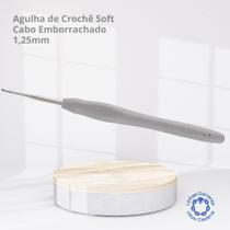 Agulha de Crochê Emborrachada Linhas Corrente de 1,25mm
