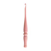 Agulha de crochê ergonômica rosa de 6,5 mm, 18 cm, artesanal Agulha de crochê ergonômica rosa de 6,5 mm, 18 cm, artesanal
