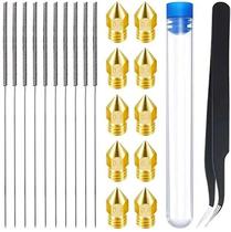 Agulha De Limpeza De Aço Inoxidável 0.4mm MK8 E Pinça Preta Para Impressoras 3D Creality Ender-3 Agulha De Limpeza De Aço Inoxidável 0.4mm MK8 E Pinça Preta Para Impressoras 3D Creality Ender-3