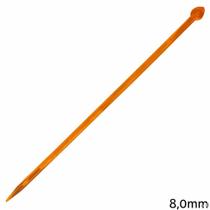 Agulha de Trico de Plastico Luli 8mm Laranja 1 Par