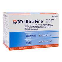 Agulha Descartável BD Ultra Fine 8mm com 100 Unidades