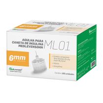 Agulha Descartável ML01 MedLevensohn 6mm com 100 Unidades