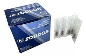 Agulha Hipodérmica (cx com 100 un) - Solidor Tamanho:25x0,8mm (21G x 1)