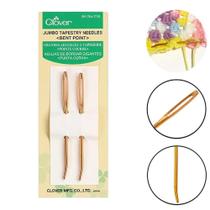 Agulha Para Bordar Gigantes Clover Ponta Curva C/2 Agulha Para Bordar Gigantes Clover Ponta Curva C/2
