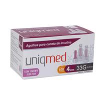 Agulha para Caneta 4mm 33g 0,20mm Caixa com 100 Unidades Uniqmed Agulha para Caneta 4mm 33g 0,20mm Caixa com 100 Unidades Uniqmed