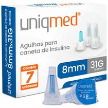 Agulha para Caneta 8mm 31g 0,25mm Uniqmed Caixa com 7 Agulhas Uniqmed Agulha para Caneta 8mm 31g 0,25mm Uniqmed Caixa com 7 Agulhas Uniqmed