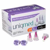 Agulha para Caneta de I nsulina 6mm x 0,25mm 31G c/ 100 Uniqmed