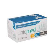 Agulha para Caneta de I nsulina 8mm 31G 0,25mm c/ 100 Uniqmed