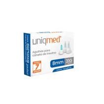 Agulha para Caneta de I nsulina 8mm x 31g com 7 Unidades Uniqmed