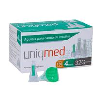 Agulha para Caneta de Insulin 4mm 32G 0,23mm Caixa com 100 Unidades Uniqmed Agulha para Caneta de Insulin 4mm 32G 0,23mm Caixa com 100 Unidades Uniqmed