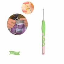 Agulha para Crochê Sew Mate Aluminium Cabo Ergonomic Cor: Verde 3,5mm