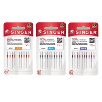 Agulha Singer 12-14-16 Para Máquina Brother Janome Elna Elgin Linha Doméstica