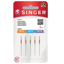 Agulha Singer Mista 12, 14, 16 Para Máquina Singer Facilita 4411 4423 4432 5511 5523