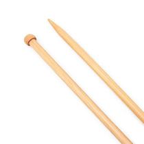 Agulha Tricô de Madeira - 38cm @pragentemiuda