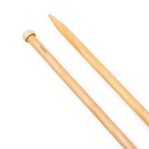 Agulha Tricô de Madeira - 38cm @pragentemiuda