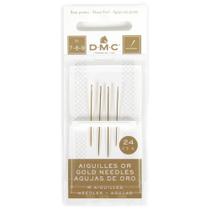 Agulhas de Bordar DMC com Ponta Dourada 7-8-9 - 4 Agulhas