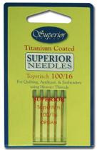 Agulhas de costura Superior Threads 100 /16 Topstitch (pacote com 5)