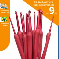 Agulhas de Crochê Beleza e Qualidade Kit Premium com 9 peças Leves com toque macio e aveludado top