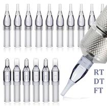 Agulhas De Tatuagem Descartáveis cinza Transparente, Pontas 100/50 Peças, Tubo De Bico De Plástico