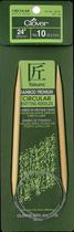Agulhas de tricô Clover Takumi Bamboo Circular 60cm Tamanho 10