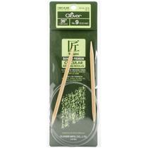Agulhas de tricô Clover Takumi Bamboo Circular 91 cm Tamanho 9