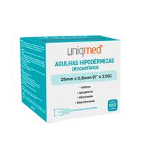 AGULHAS HIPODERMICAS 25MM X 0,6MM (1X 23g00U