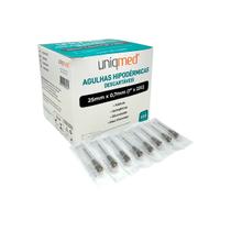 Agulhas Hipodérmicas Descartáveis Uniqmed 25mm x 0,7mm (22G) - 01 cx