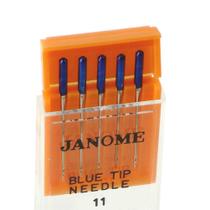 Agulhas Janome Blue Tip para todos os modelos pacote com 5 unidades