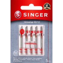 Agulhas para Máquina de Costura SINGER 04735 Universal 80/12 Pacote com 5 Agulhas para Máquina de Costura SINGER 04735 Universal 80/12 Pacote com 5