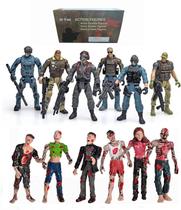 Ai-Fun Conjunto de 12 Figuras de Ação Zumbi Morto VS Mercenário, Soldados Lutando com Figuras de Horror, Cenário de Batalha Zumbi para Crianças Ai-Fun Conjunto de 12 Figuras de Ação Zumbi Morto VS Mercenário, Soldados Lutando com Figuras de Horror, Cenário de Batalha Zumbi para Crianças